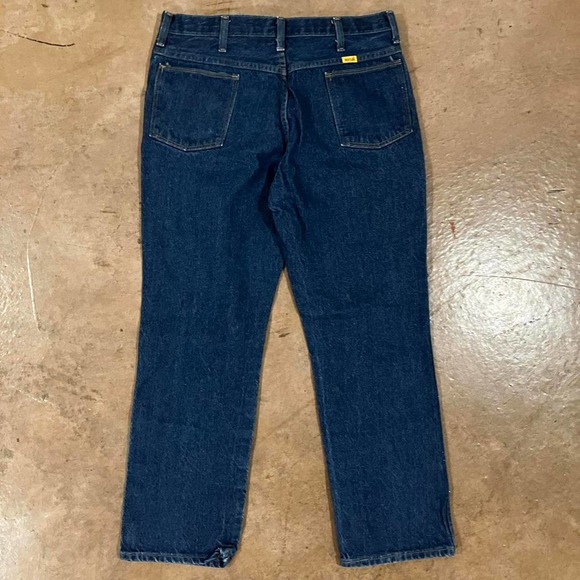 Vintage Rustler Yellow Patch Dark‎ Wash Denim Jeans - Picture 5 of 5